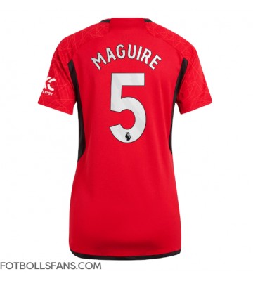 Manchester United Harry Maguire #5 Replika Hemmatröja Damer 2023-24 Kortärmad